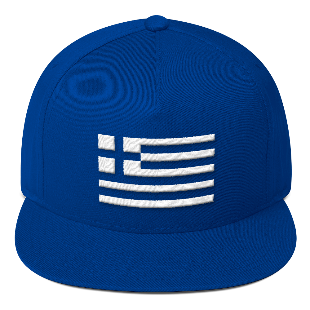 Monochrome Greek Flag Snapback (5 Panel)