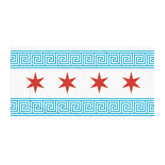 Greek Chicago Flag (Towel)