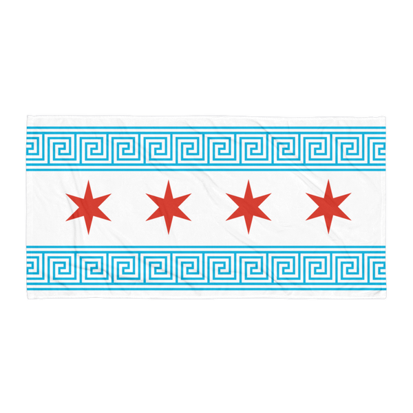 Greek Chicago Flag (Towel)