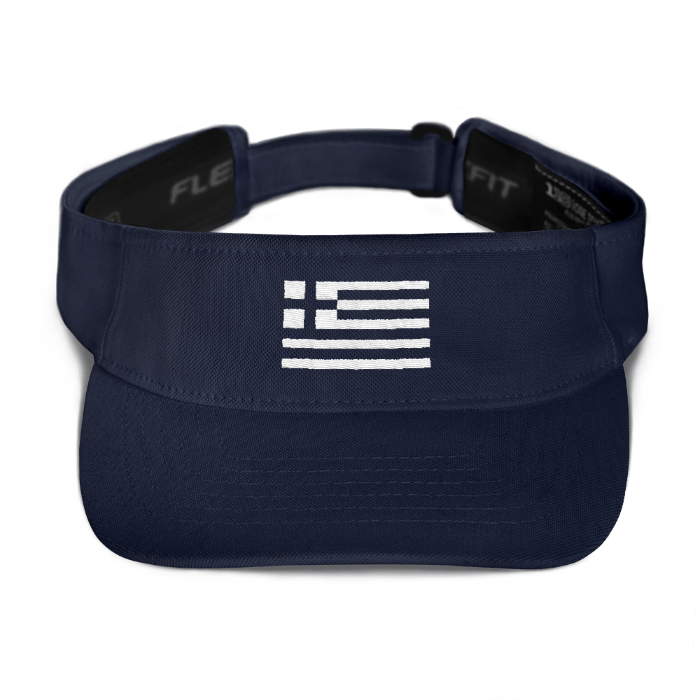 Monochrome Greek Flag (Visor)