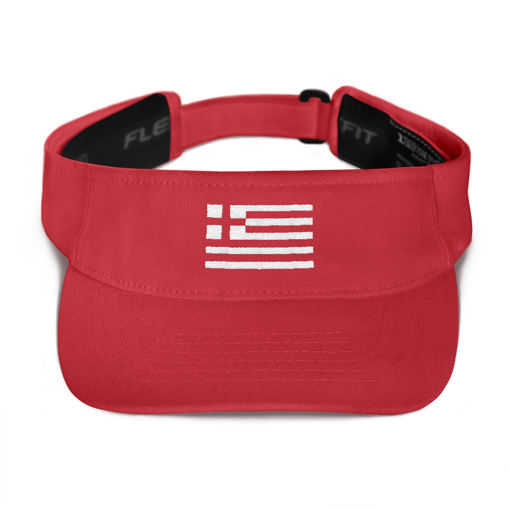 Monochrome Greek Flag (Visor)