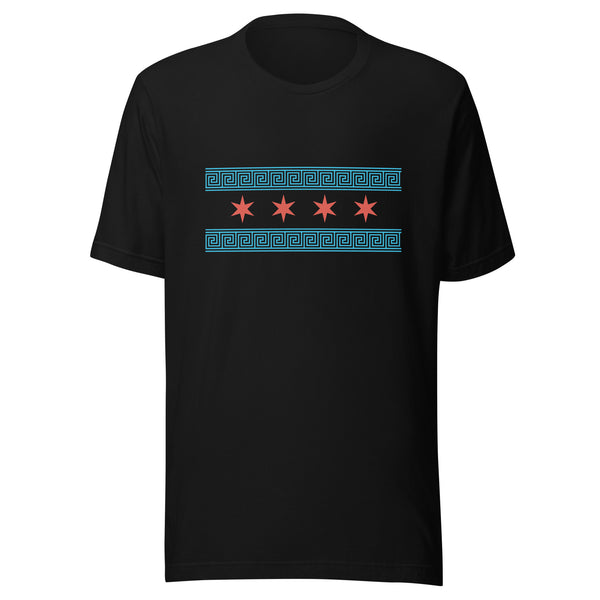 Greek Chicago Flag (Unisex T-Shirt)