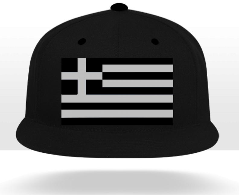 Monochrome Greek Flag Snapback (5 Panel)