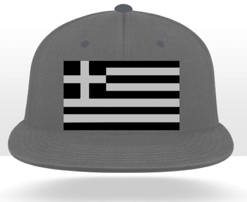 Monochrome Greek Flag Snapback (5 Panel)