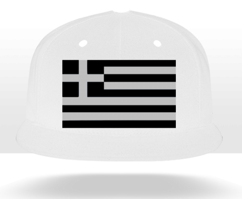 Monochrome Greek Flag Snapback (5 Panel)