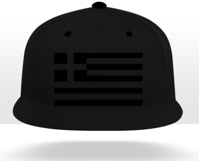 Monochrome Greek Flag Snapback (5 Panel)