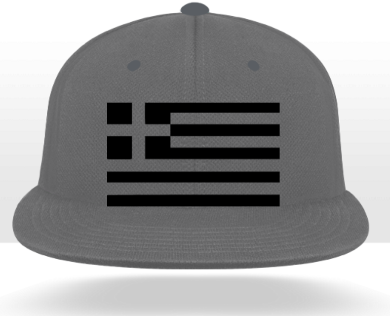 Monochrome Greek Flag Snapback (5 Panel)