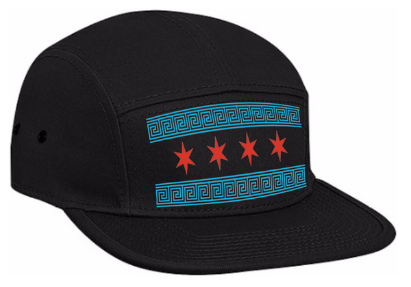 Greek-Chicago Flag - 5-Panel Hat