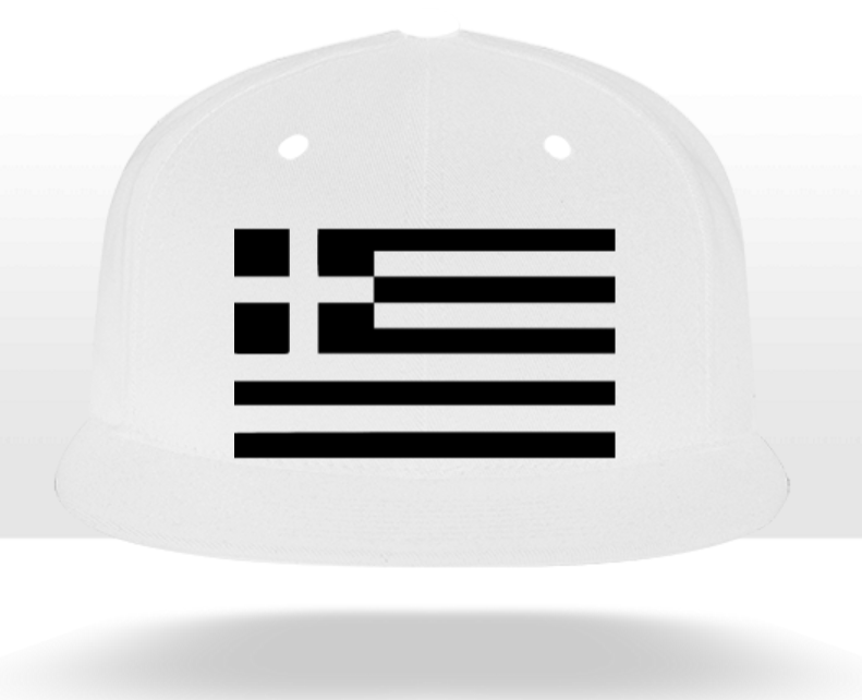 Monochrome Greek Flag Snapback (5 Panel)