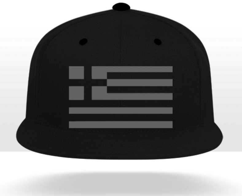 Monochrome Greek Flag Snapback (5 Panel)