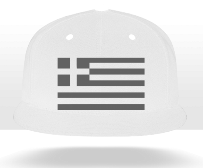 Monochrome Greek Flag Snapback (5 Panel)