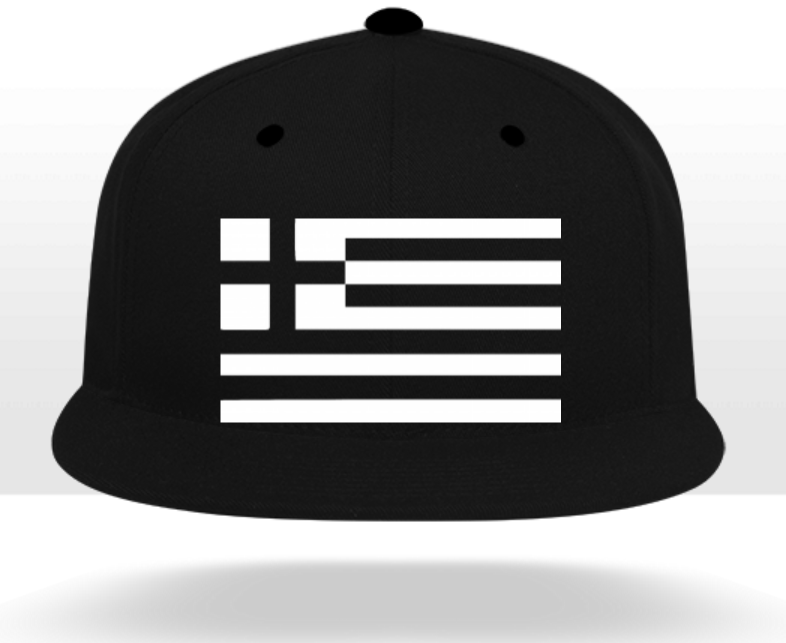 Monochrome Greek Flag Snapback (5 Panel)