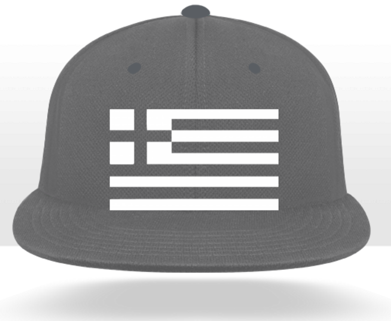 Monochrome Greek Flag Snapback (5 Panel)