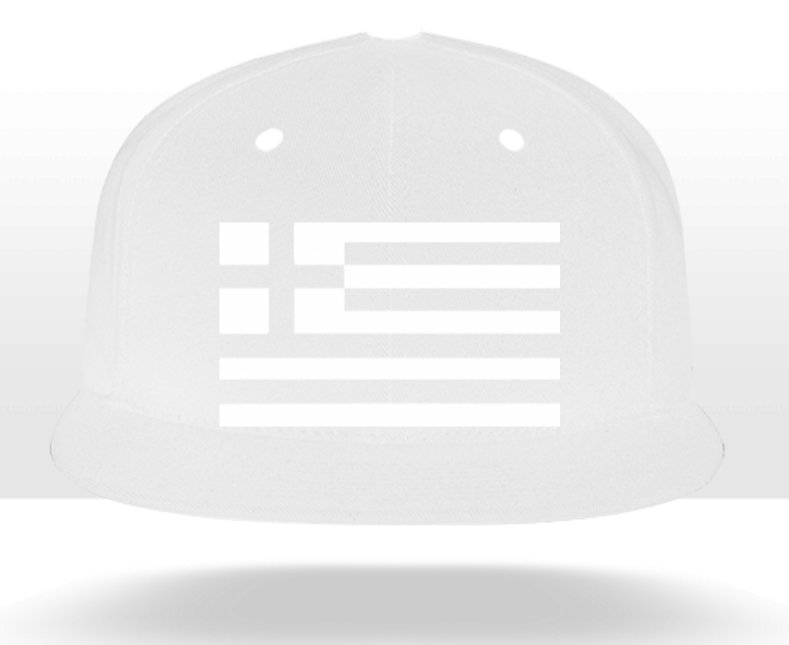 Monochrome Greek Flag Snapback (5 Panel)