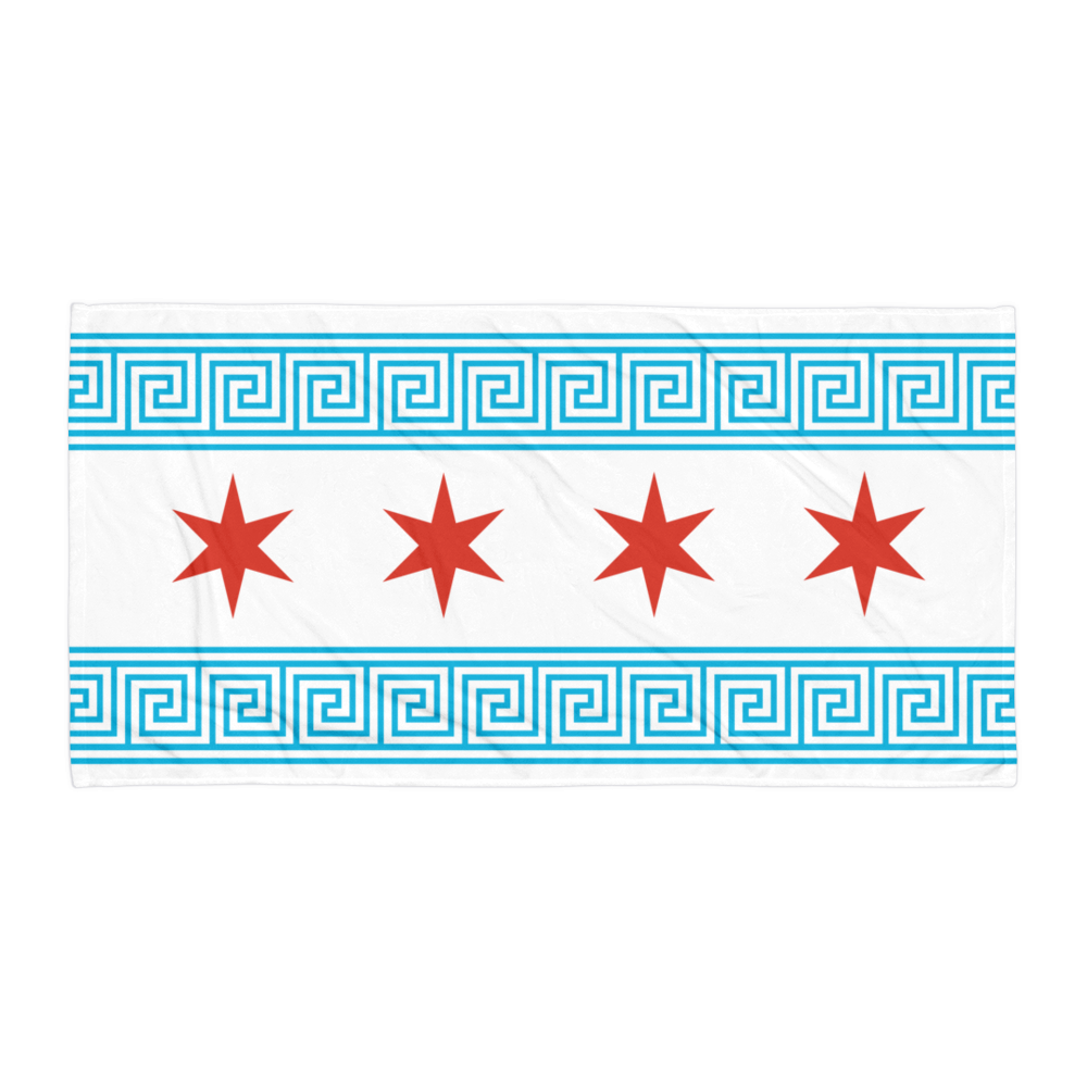 Greek Chicago Flag (Towel)