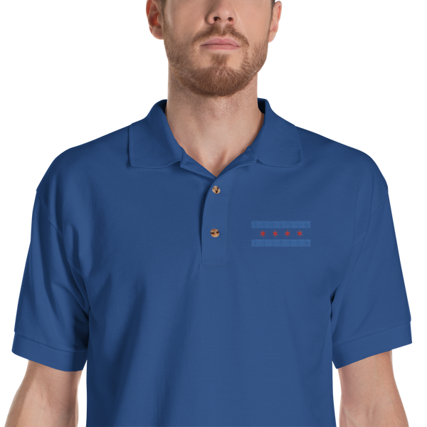 Greek-Chicago (Embroidered Polo Shirt)