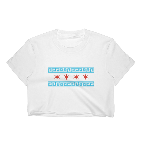 Greek-Chicago Flag (Women's Crop Top)