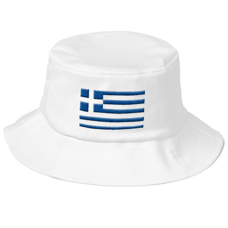 Monochrome Greek Flag (Bucket Hat)