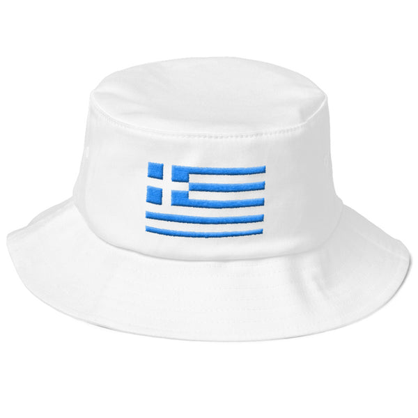 Monochrome Greek Flag (Bucket Hat)